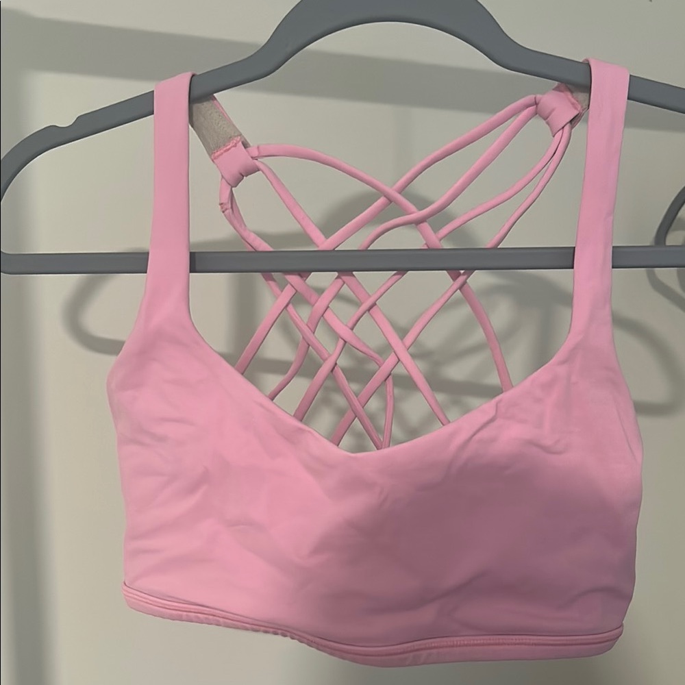 Lululemon Pink Strappy Sports Bra